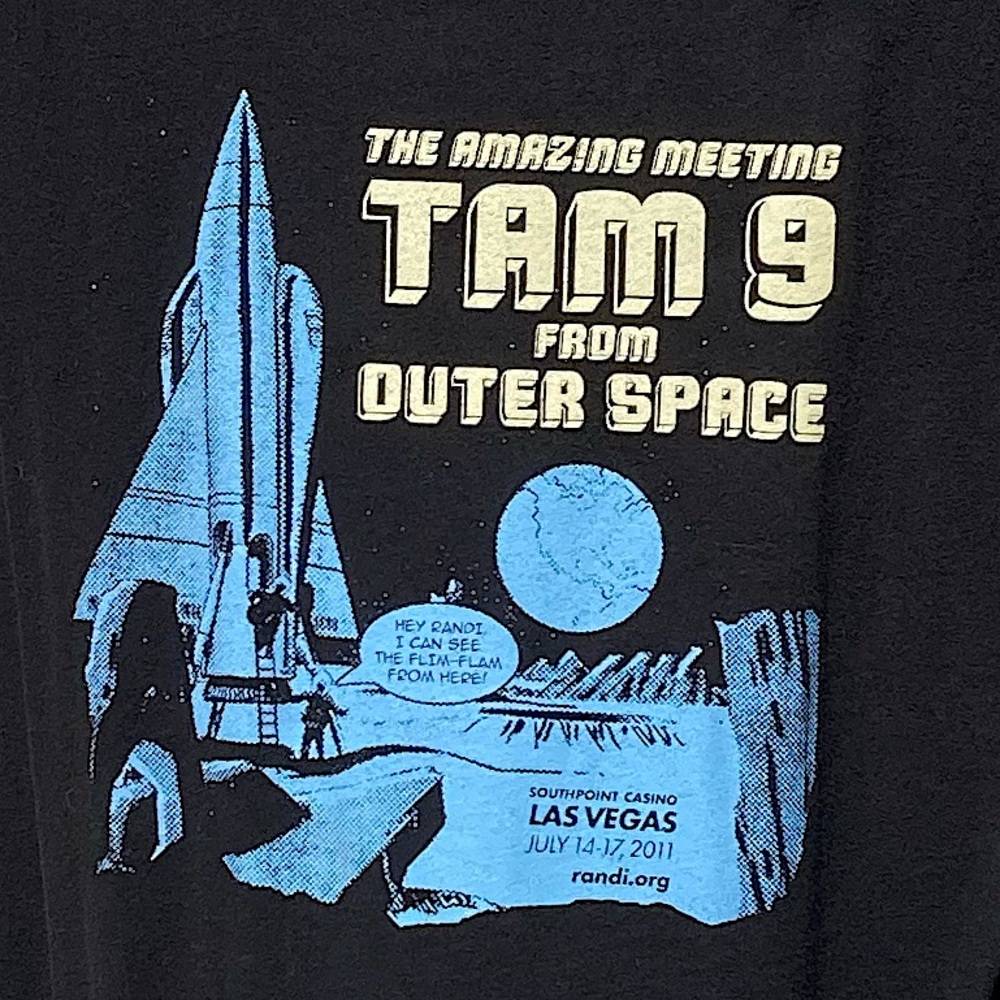 TAM 9 From Outer Space Womens Short Sleeve Tee Shirt Black New - Picture 6 of 9